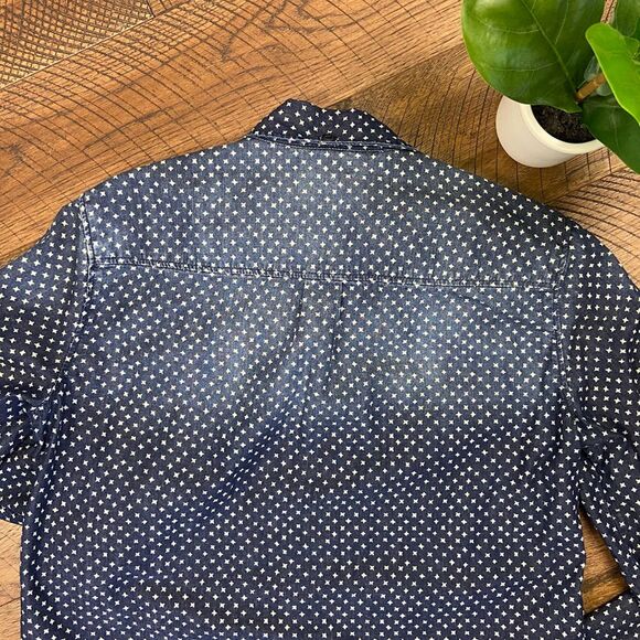 J.Crew Denim Button down star shirt 6 - Picture 3 of 8